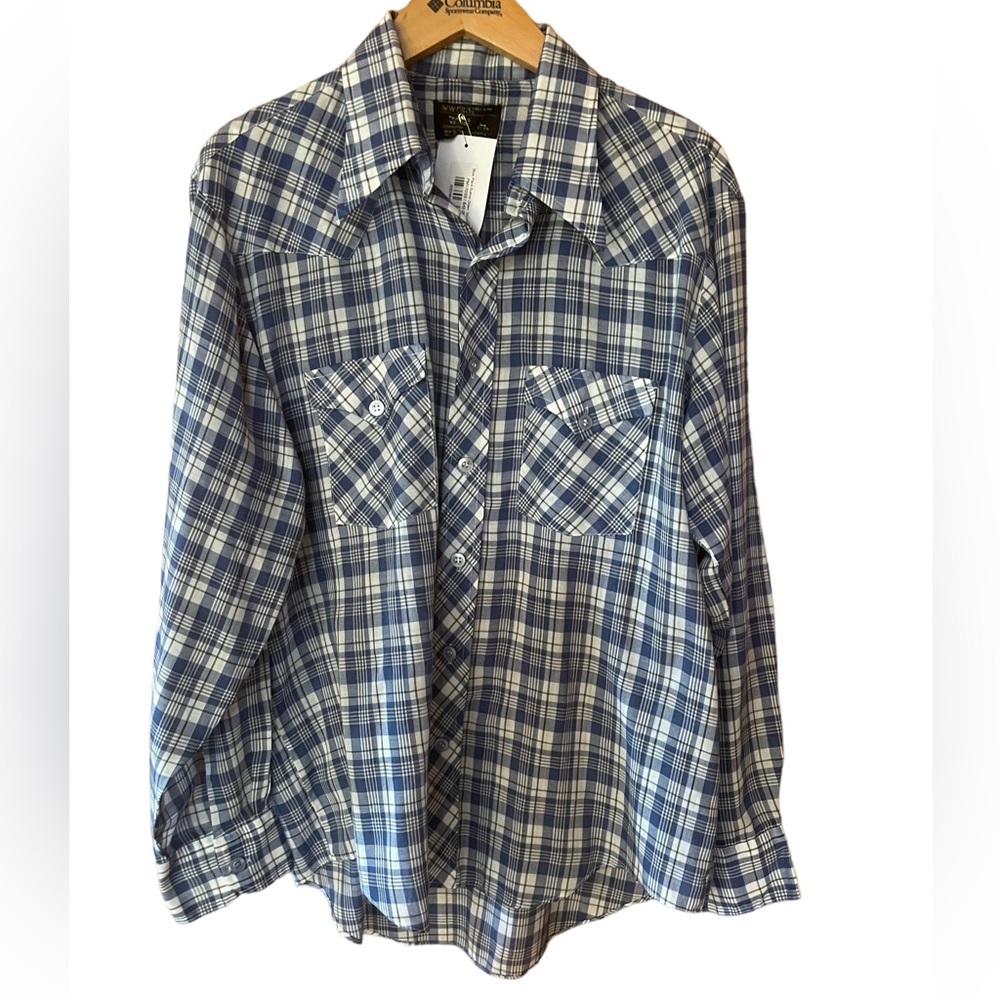 1970s JCPenney Plaid Button Down Shirt